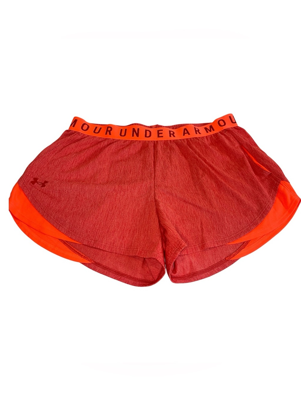 Under Armour Women's Red/Orange Athletic Shorts Size Large